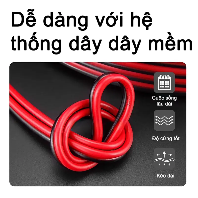 Dây loa AWG17 Dòng mở rộng sức mạnh 100m 50m 20m Dây điện áp thấp 2*1mm Áp dụng cho Đèn LED Trumpet 6