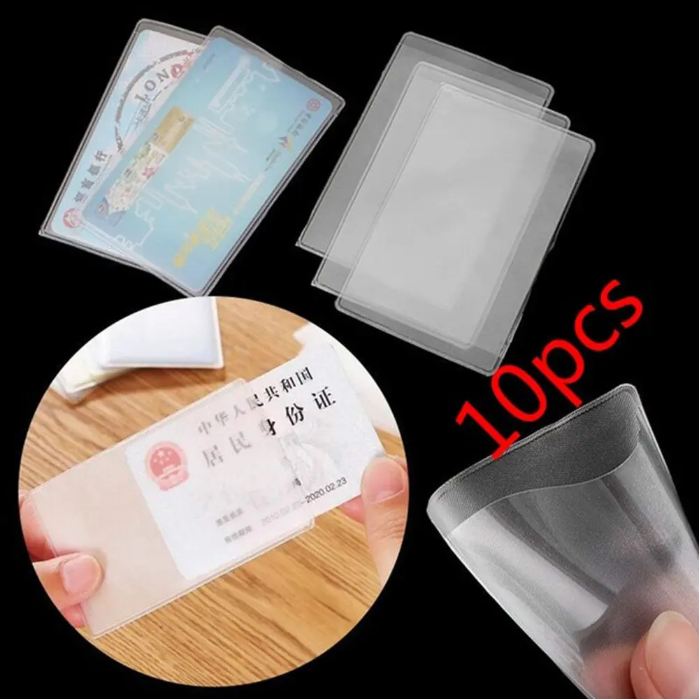 Casual Transparent Waterproof Protect Credit Cards Anti-magnetic Bank ID Card Sleeve Card Cover Card Case ID Card Holder