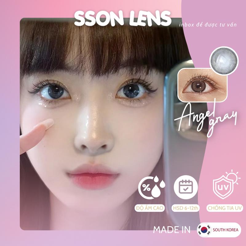 [ Có Cận ] Mẫu Angel Gray - Kính Áp Tròng Giãn Ít Đã Kèm Khay 2