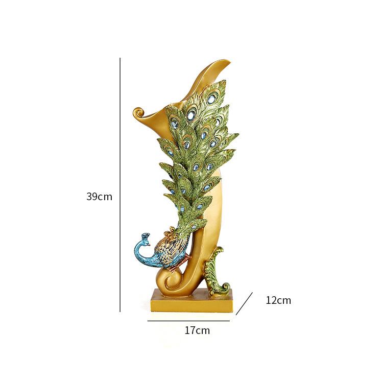 Product Introduction of Decor Bình Hoa Công Cực Đẹp Biểu Tượng Của Vương Giả Và Quyền Quý Trang Trí Không Gian Nội Thất Đồng Gia Đình Văn Phòng M04 8