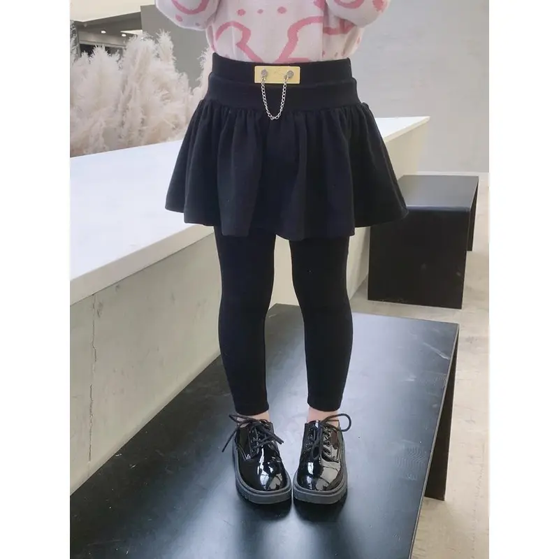 Quần Culottes Cho Em Bé Gái, Phong Cách Phương Tây, Đệm Nhung Giả, Quần Legging Ôm Sát Hàng Mới Về, Thích Hợp Cho Trẻ Em 2