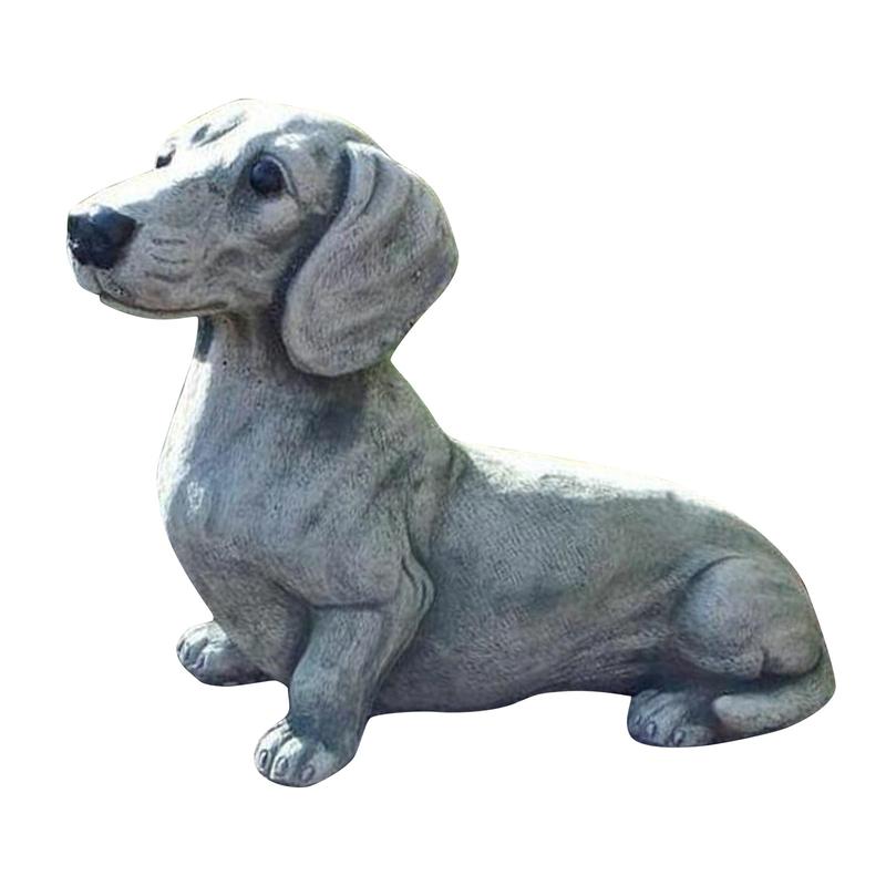 Product Introduction of Dachshund Statue Garden Decor Memorial Dog Figurines Puppy Lying Down Decor Garden Decoration  Accessories Home Garden Decor 17