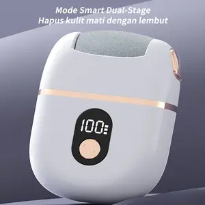 Electric Callus Remover Premium Alat Penghalus Tumit Kaki Elektrik 3 in 1 untuk Kulit Kering Kapalan Kulit Mati Pedicure Rumahan 3 Kepala Pengganti Aman Sensitif