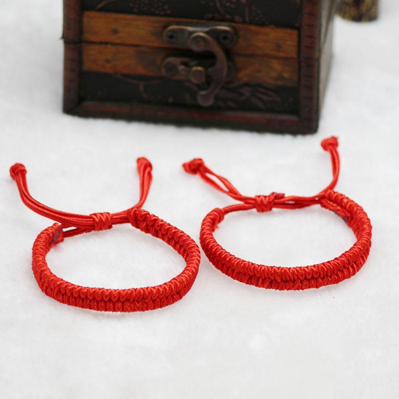 Product Introduction of Xiao Zhan Style Tibetan Style Dorje Knot Year Red Rope Bracelet DIY Hand-Woven Couple Student Carrying Strap Wholesale 4