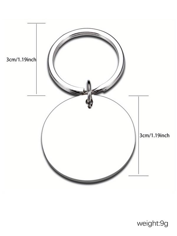 Cartoon Duck Pattern Round Shaped Keychain, Letters Print Keychain for Duck Lover's Gift, Fashion Accessories for Men & Women, Gifts for Wife 1