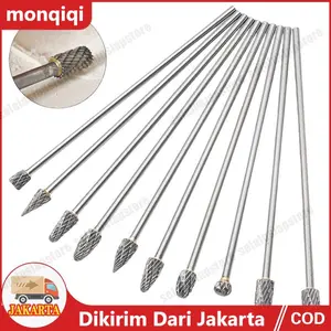 4PCS (E,G,C,H) ORIGINAL Mata Bor Tuner Panjang 3*6*100mm Mata Gerinda mesin cuner porting cuner