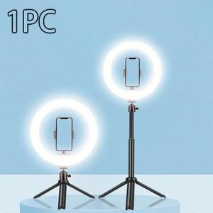 10インチLEDリングライト＆360°調整可能スマホ三脚スタンド（1箱）、USBプラグ付きセルフィー用リングライト＆スマホホルダー、YouTube、ビデオ、写真、Vlog、メイク用プロフェッショナルセルフィーキット