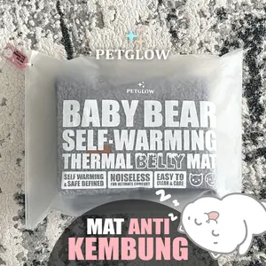 Petglow Baby Bear Belly Mat Anti Kembung Heating Pad Kucing Tanpa Listrik