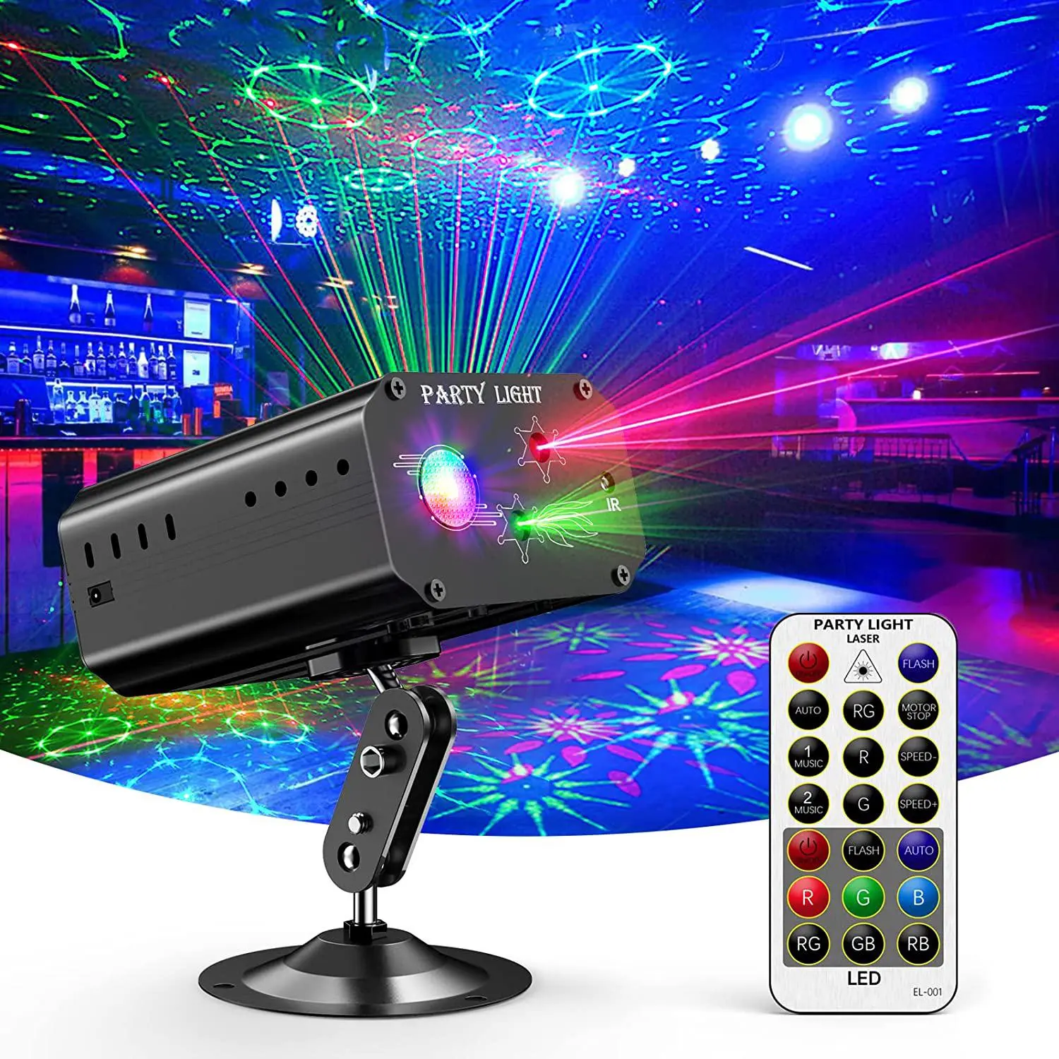 USB Powered Party LED Lights, DJ Disco Lights with Remote Control, Strobe Stage Light for Parties Bar Birthday Wedding Holiday Event Live Show Xmas Decorations Lights