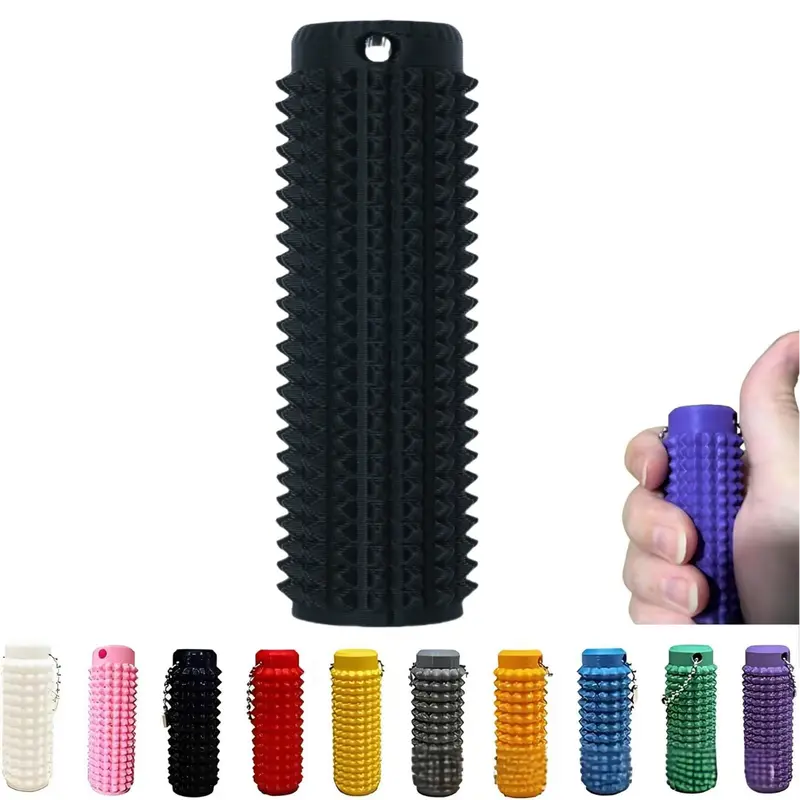 4PCS Little Ouchies Pain Fidget, Pocket Mini Fidget Toy For Adults, Pain Stim Fidget, 3D Printed Venting Key Pendant Spiky Grippie Stim Keychain Color Chang