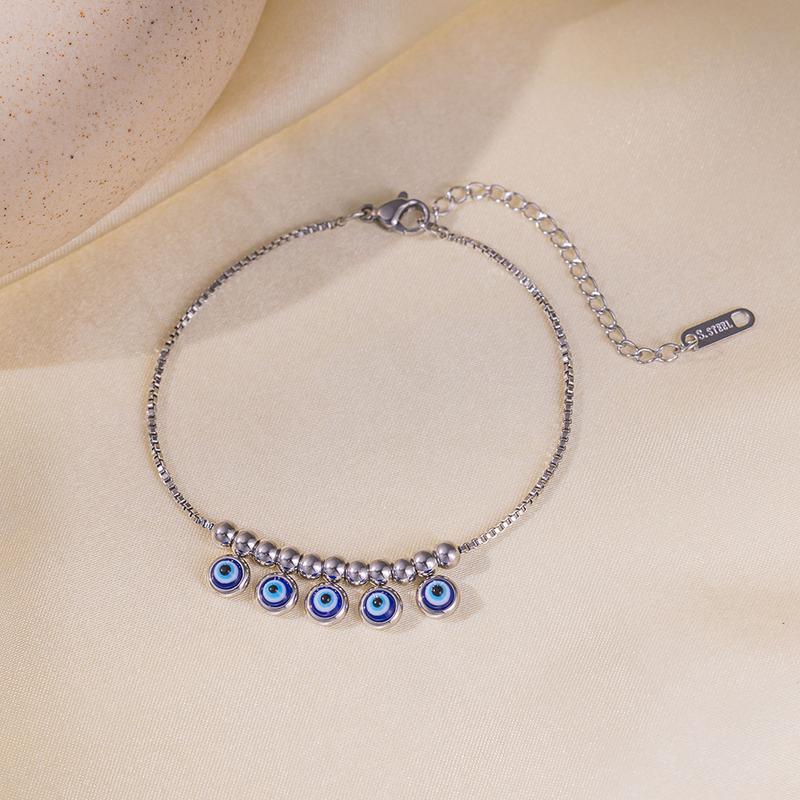 Product Introduction of Devil's Eye Jewelry Suit, Blue Eyes Necklace Bracelet, 18K Gold, Necklace Bracelet Bracelet Suit, Stainless Steel Necklace Suit, Titanium Steel Devil's Eye, Necklace Accessories 4