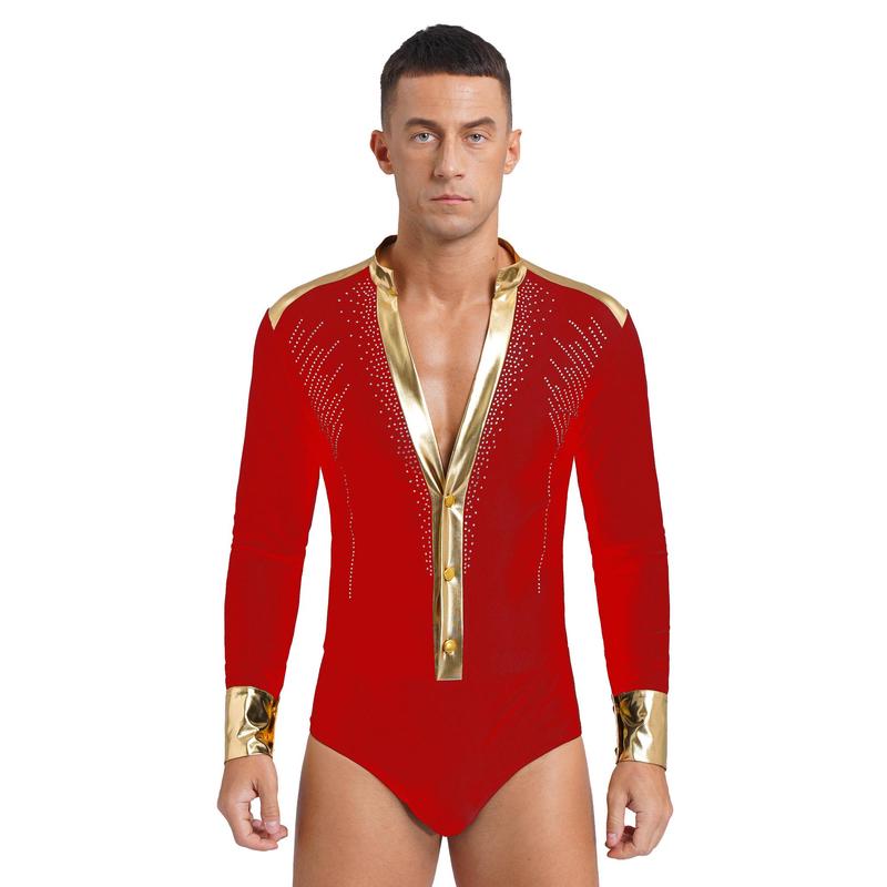 Bodysuit Rumba Tango Latin Nam, Kvysinly, Áo Dài Lát Khiêu Vũ Latin Đính Đá Sáng Bóng, Thích Hợp Để Trượt Patin, Trang Phục Khiêu Vũ 4