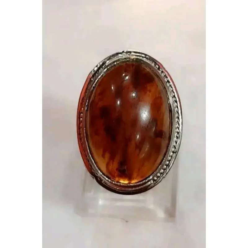 Cincin akik getah katilayu disenter tembus 0
