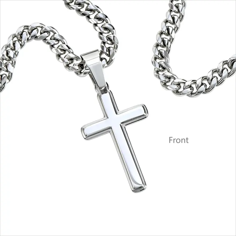 Inspirational Greeting Card & Cross Pendant & Gift Box Set, Casual Religious Jewelry Set for Son's Birthday, Perfect Stocking Filler Gift for Son's Birthday, and Graduation, Valentine's Day Gift 2