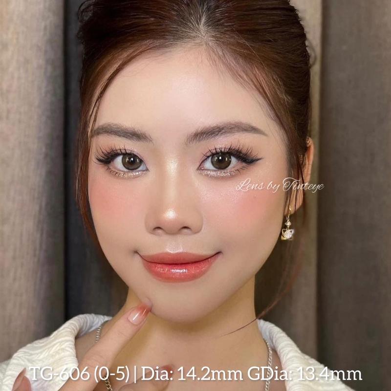 Kính áp tròng TINTEYE Lens TG-606 Jasmine Brown 0-8 độ 6