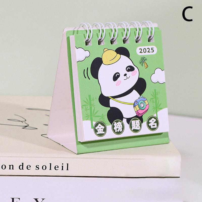 Lịch Để Bàn Mini Hoạt Hình, Lịch Bỏ Túi Cầm Tay Thiết Kế Hình Động Vật Gấu Trúc Dễ Thương, Quản Lý Lịch Trình Thời Gian, Đồ Trang Trí Để Bàn, Năm 2025 8