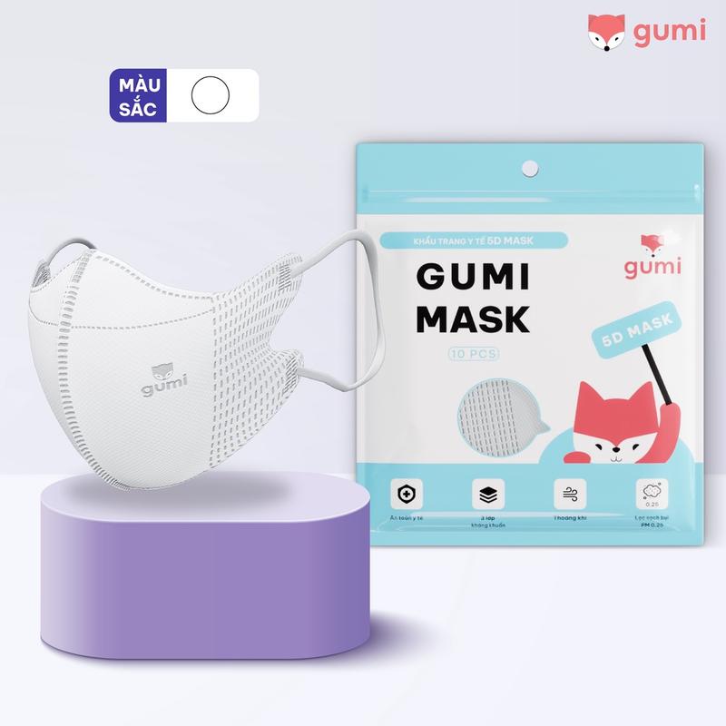(HN) Hộp 100c 5D Khẩu trang Gumi kháng khuẩn 5D Mask kháng bụi mịn, kháng giọt bắn. Phụ Kiện Accessories Accessories Nam Unisex Beige