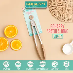 GOHAPPY PENJEPIT MAKANAN GHX17 Jepitan Capitan Choco Tong Premium Quality alat dapur Egg Kayu Perlengkapan