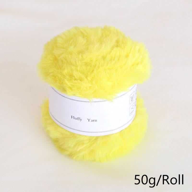 Product Introduction of Xinyi3 50g/Roll Hand Knitting Wool Yarn Mink Yarn Thread Faux Fur Crochet Weaved Fluffy Baby Clothes Crochet Sweater Scarf 20