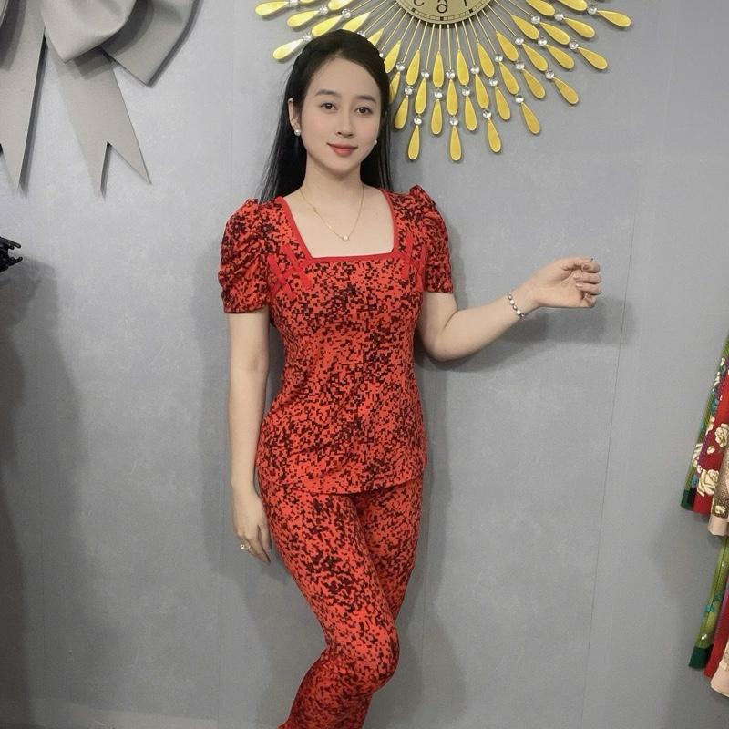 - Đồ bộ thiết kế thun aty tơ - cổ sẩm tay phồng !!!!!! 1