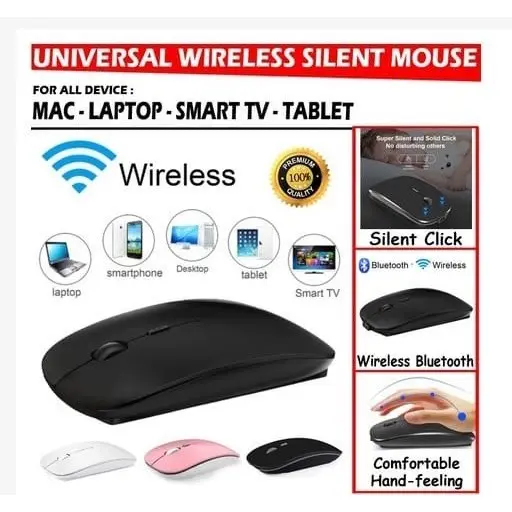 Mouse Bluetooth Wireless Tab Samsung iPad Laptop Komp Mac Silent Mouse ...