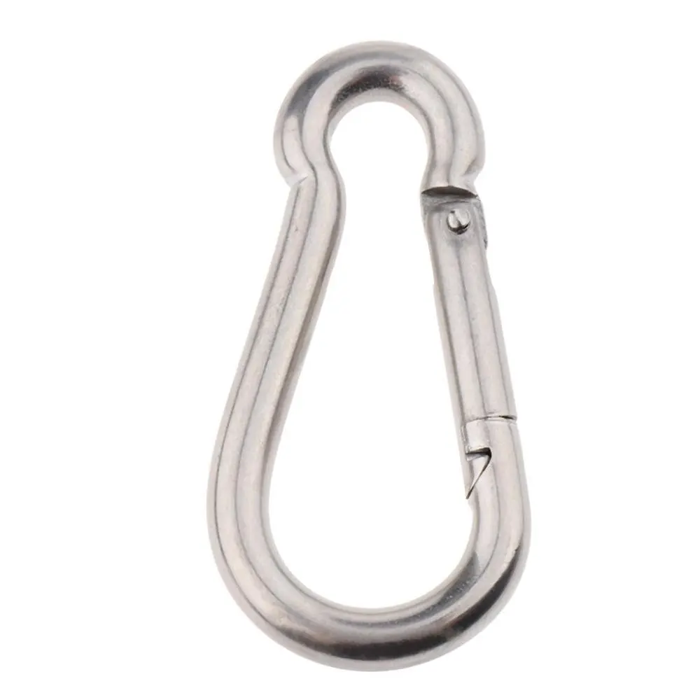 Stainless Steel Spring Snap Hook Carabiner Keychain Clips for Outdoors Sports, Not for climing!