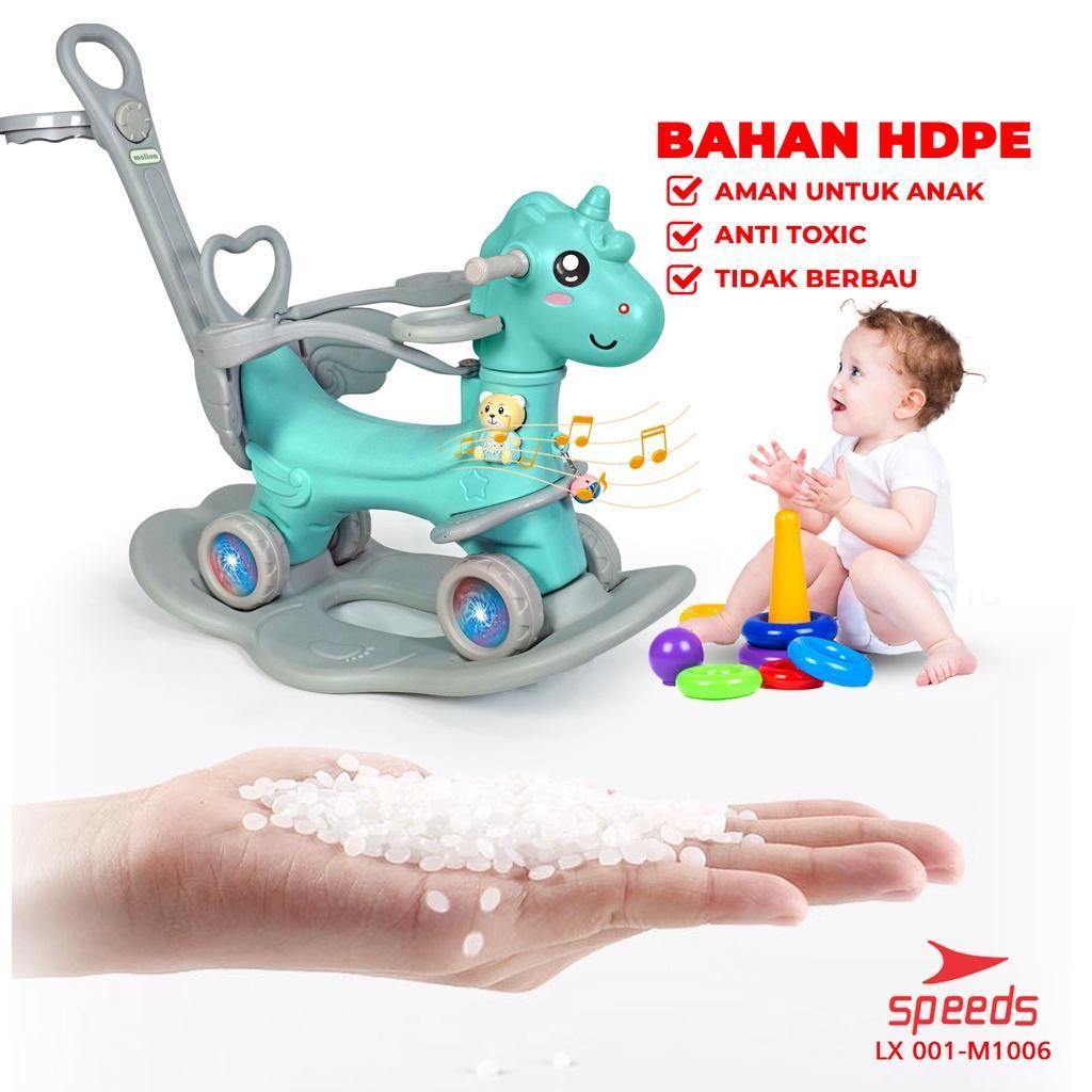 Mainan Kuda Kudaan Rocking Horse 3in1 Ride On Deer Mainan Toys Anak Jungkat Jungkit Mutifungsi LX001-M1006