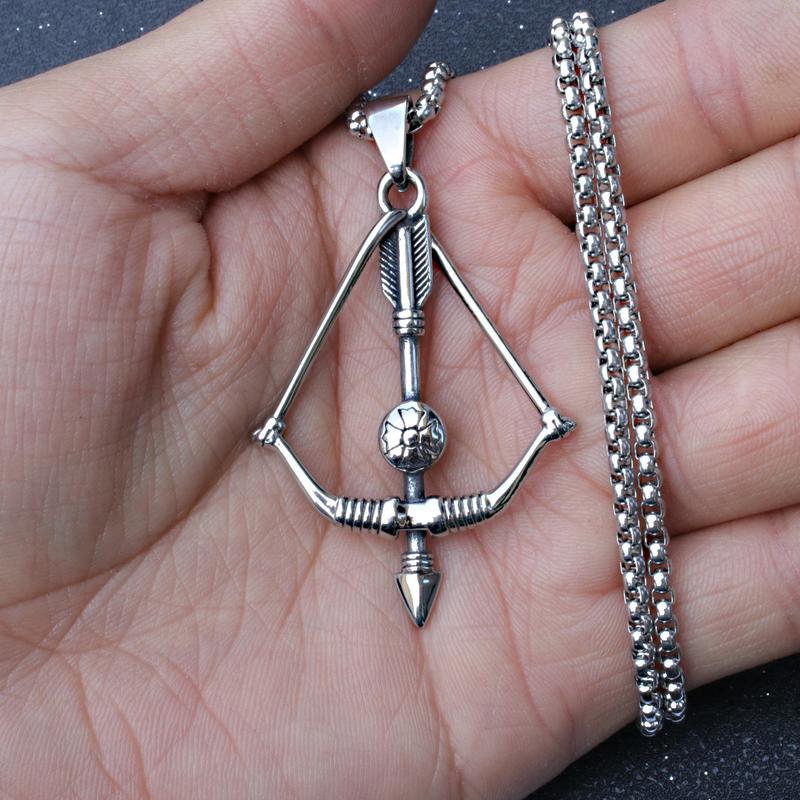 Product Introduction of Titanium Steel Korean Style the Arrow of Love Men's Accessories Pendant 4