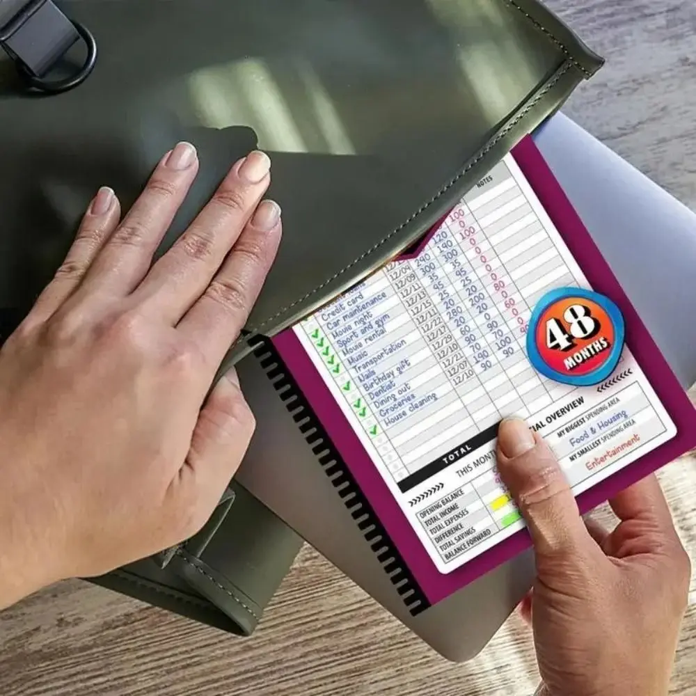 Multi-functional 4-year Bill Payment Organizer Notepad Save Money Portable Expense Management Notebook Simple Writing Pads