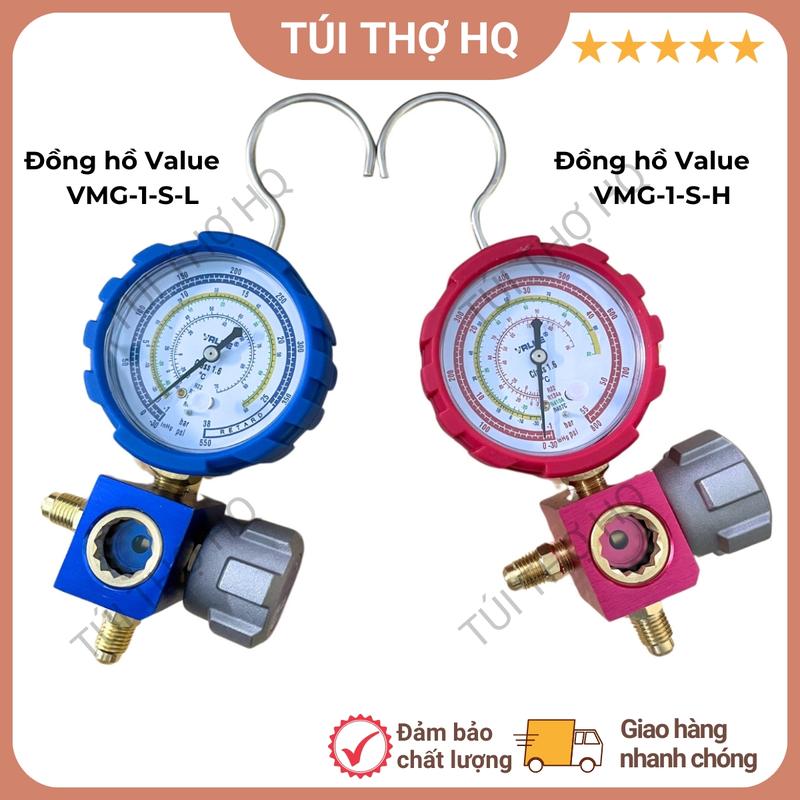 Đồng hồ nạp gas lạnh đơn VALUE có kính soi gas hàng chính hãng cao cấp