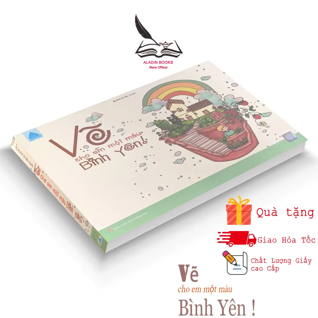Sách-Vẽ Cho Em Một Màu Bình Yên-Lant-Tiểu Tranh-Chất Liệu Giấy Cao Cấp