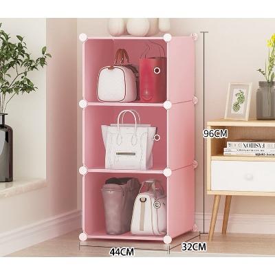 Tủ nhựa lắp ghép đựng túi xách 3 ngăn tiện lợi dễ lắp ghép
