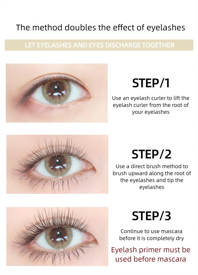 Product Introduction of Mascara Primer Eyelash Raincoat Mascara 24h Setting Containing Eyelash Fibers Waterproof No Smudging For Beggingers Daily Makeup Eye Makeup 9