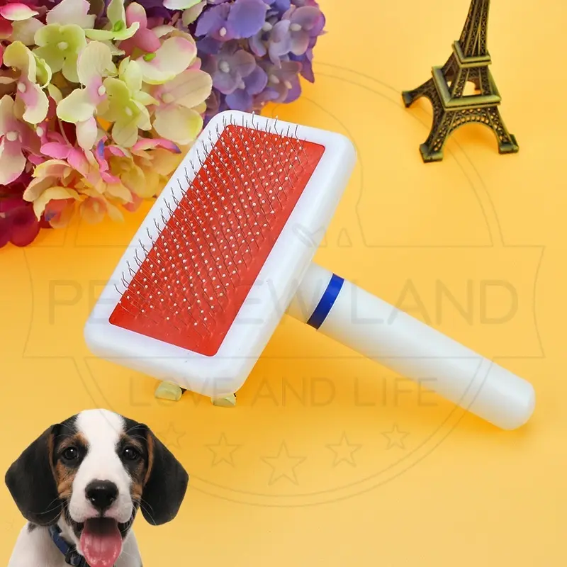 berus kucing Sisir Kawat Grooming Sikat Kucing Anjing Pijat Perawatan Rambut Grooming Hewan 6