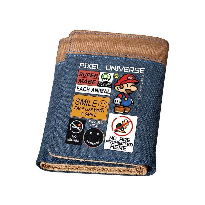  Ví Gấp Ba Dành Cho Nữ Và Nam Thiết Kế Super Mario Ví Tiền Xu Tích Hợp Hai Trong Một Giảm Giá 87% Làm Bằng Vải Denim Thích Hợp Cho Sinh Viên Đại Học Bền Túi Phong Cách Bất Đối Xứng Hợp Xu hướng Màu Đen Chính Hãng 
