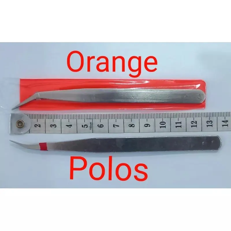 Jepit obras bengkok / pinset / pingset / twizer / tweezer benang bengkok stainless 1