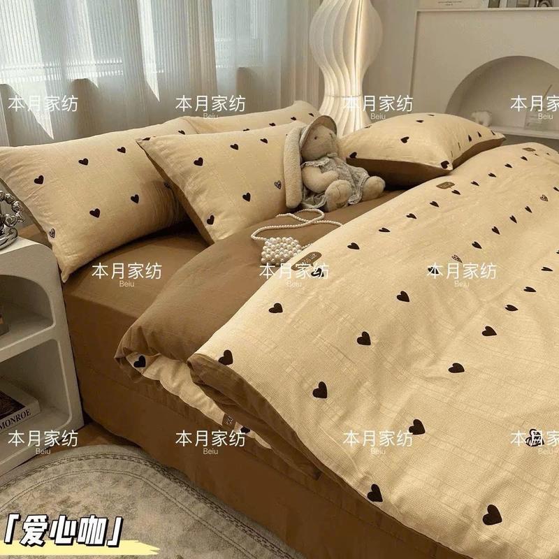 [ Set chăn trần bông hè tấm] Set chăn ga gối đũi oganic kháng khuẩn mùa hè hoạ tiết xinh xắn