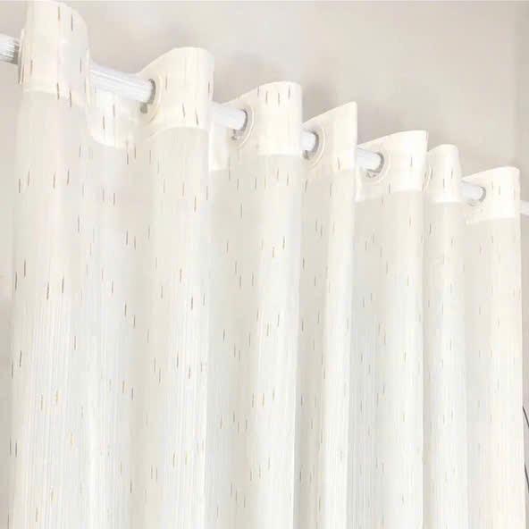 Rèm voan trắng mưa hạt vàng lụa rèm cửa sổ Loại 1 rèm spa không kèm thanh treo