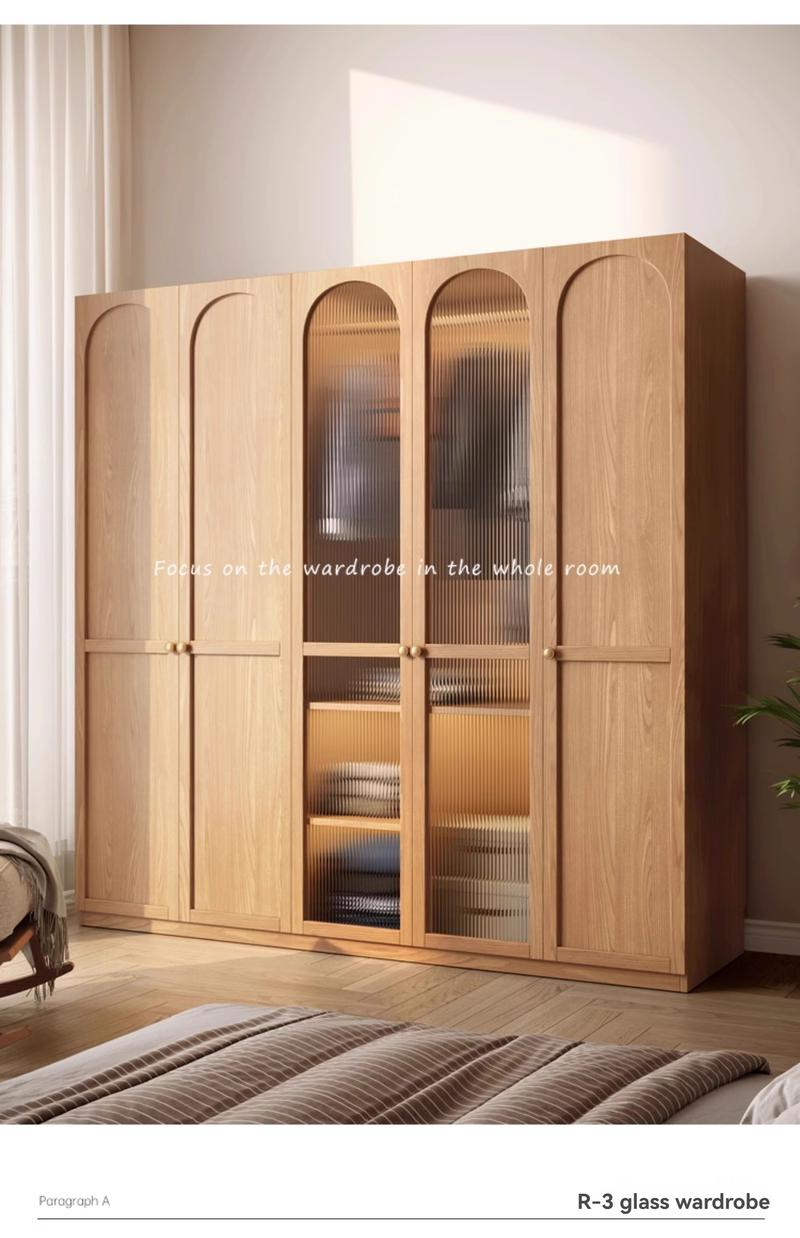 Product Introduction of [showroom] Modern simple retro a door to the top of the wardrobe home bedroom small flat door storage locker large wardrobe 52