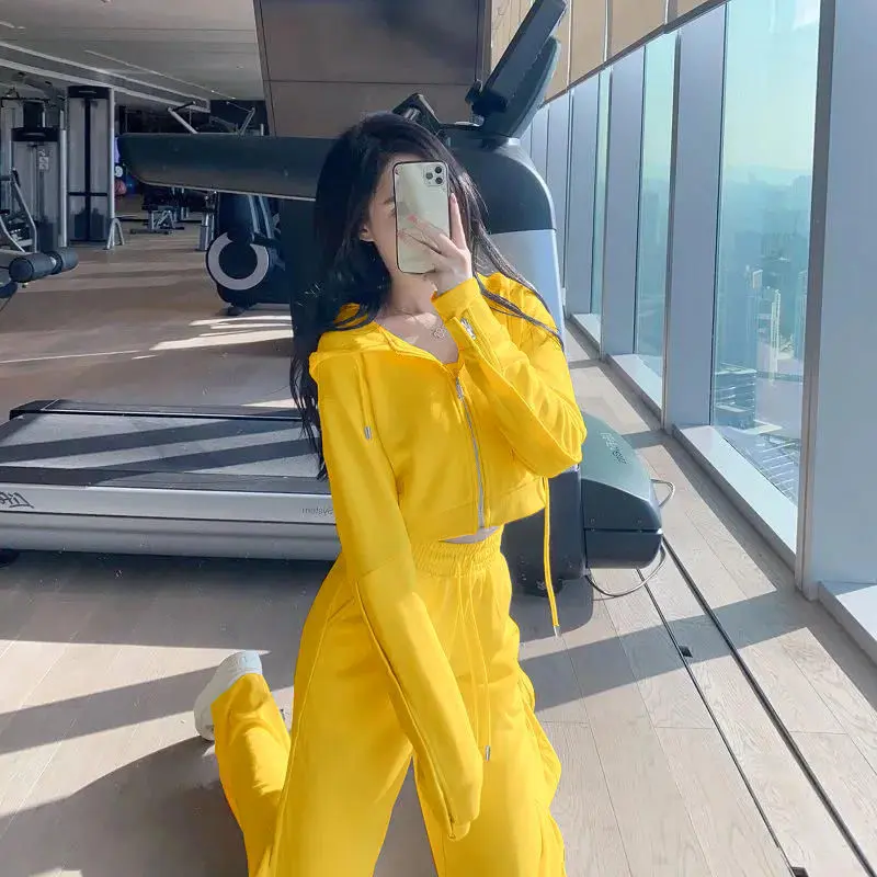Bộ Đồ Thể Thao Cho Nữ, Bộ Sưu Tập Mới Mùa Thu 2022, Dáng Rộng Rãi Và Bó Sát, Thời Trang Và Thanh Lịch, Áo Len Có Mũ Trùm Đầu, Bộ Đồ Hai Mảnh Thường Ngày Phong Cách Phương Tây