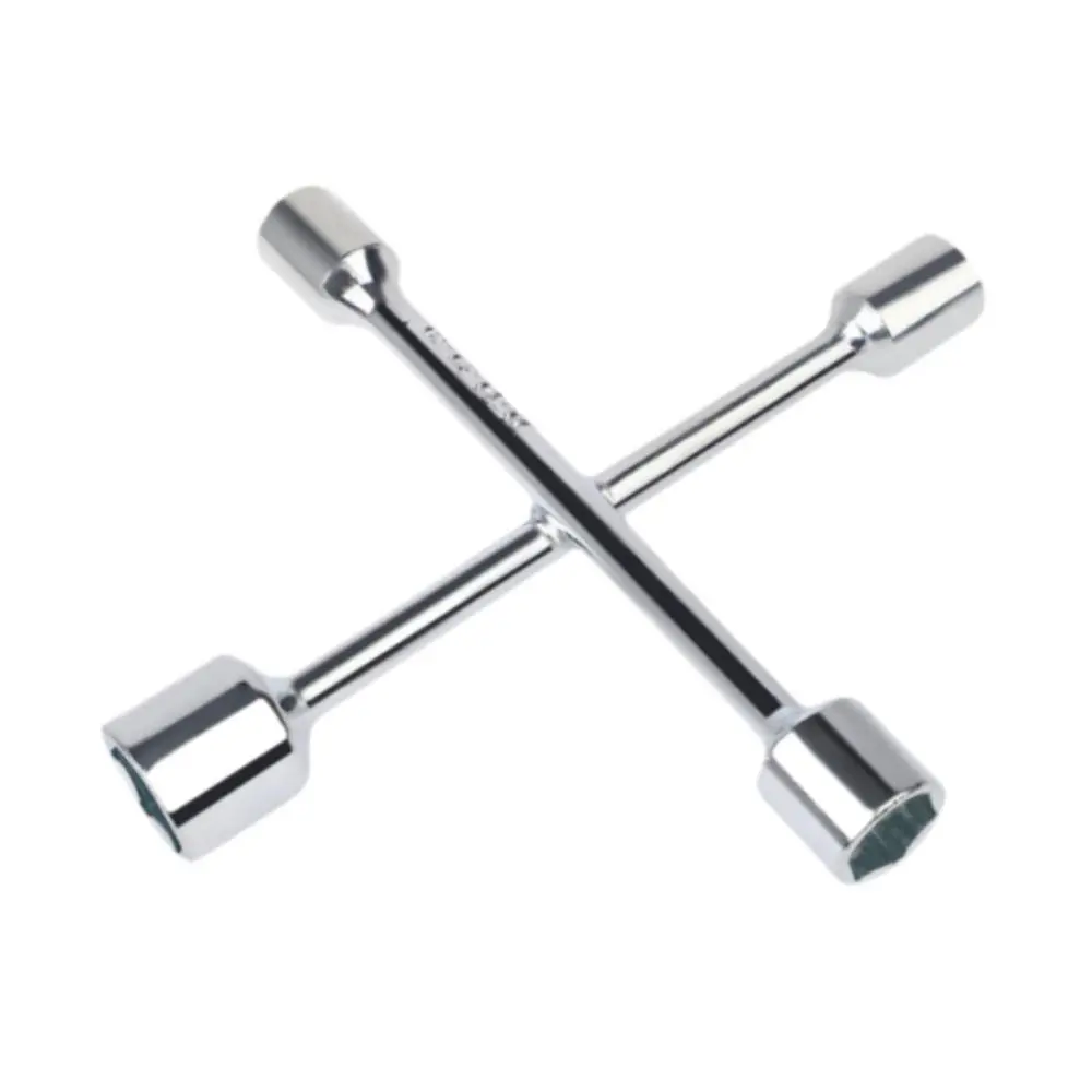 Lug Wrench Socket Sizes 8 mm, 10 mm, 12 mm, 14 mm Heavy Duty Lug Wheel Wrench Professional Lug Nut Remover 4 Way Cross Wrench