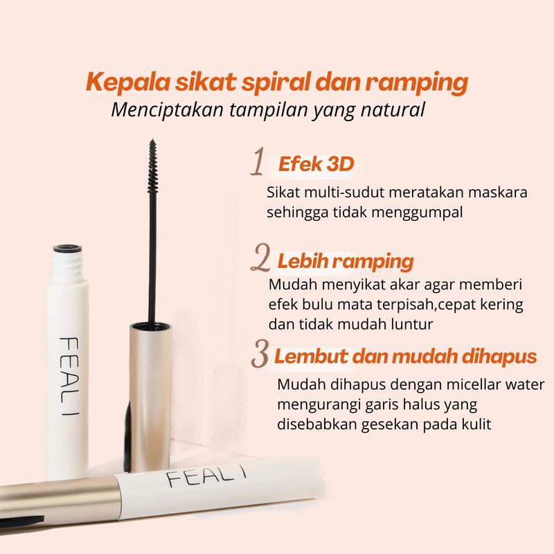 Product Introduction of 【BPOM】FEALI Mascara Waterproof Long Lasting Volumizing Eye Lash Makeup / Maskara Tahan Air Hitam Kosmetik 28