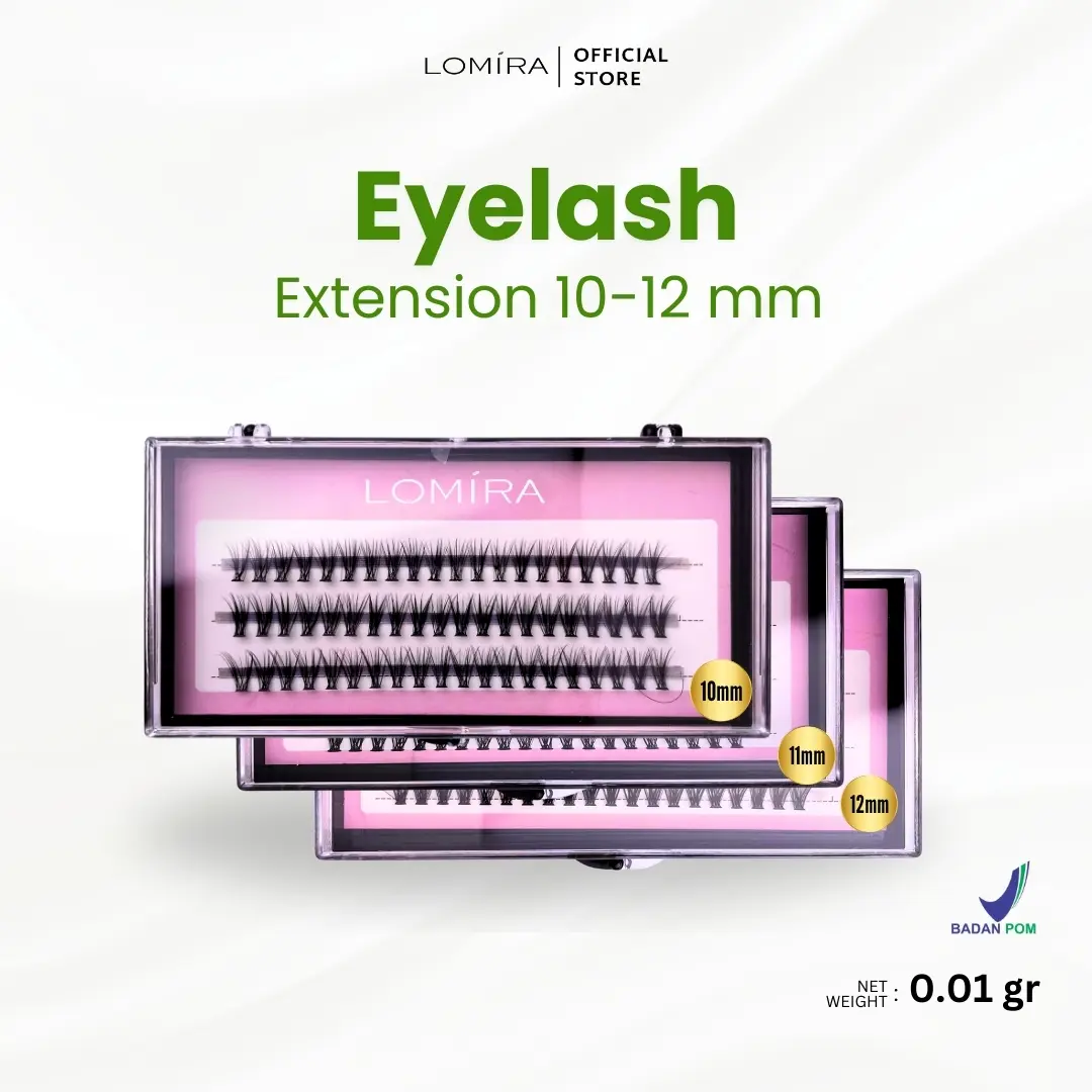 LOMIRA EYELASH EXTENTION 20P Bulu Mata Tanam Extra Lentik Berbagai Ukuran Curly Mempercantik Extension Bulumata