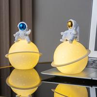 Gambar 【Apligod】Simple Decorative Light COD Bedside Atmosphere Light Astronaut Planet Small Night Light - Gold dari Apligod Kota Bekasi 2 Tokopedia