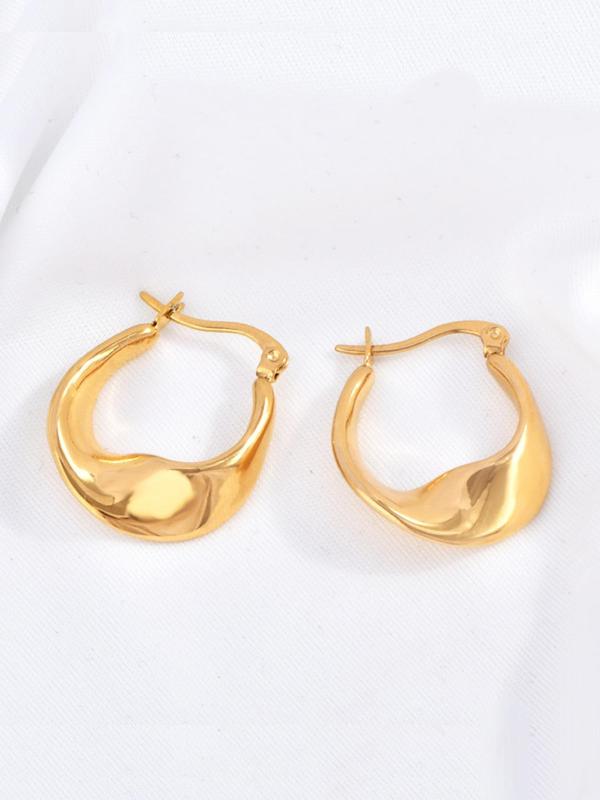Vintage Hoop Earrings, Fashionable Jewelry for Women, Daily Decor, Trendy All-match & Exquisite Jewelry for Birthday Gift 0