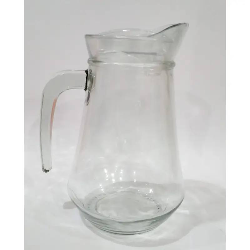 ICHIMEGASTORE Picher Pitcher Water Jug 1000 ml Tempat Air Minum Kaca Pitcher Kaca 1 Liter dengan Tutup 1