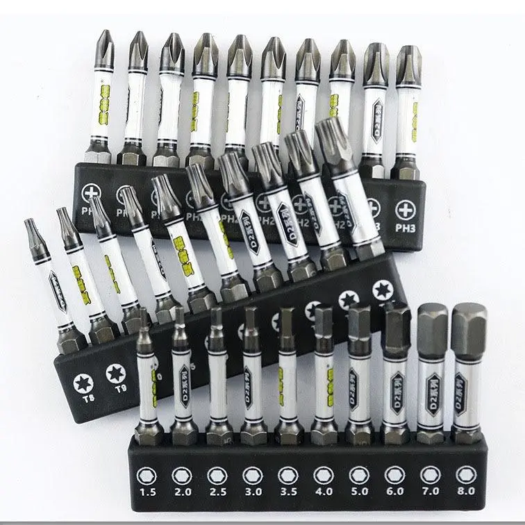 Bộ Lục Giác Hoa Thị lắp nhanh máy Khoan Bắn vít bằng Thép Hợp Kim NunChaku D2 6 cạnh mini 5