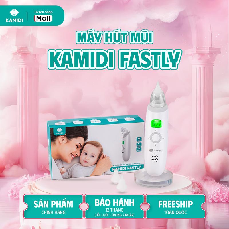 [Đa Kho HN - HCM] Máy hút mũi Kamidi Fastly cầm tay cho bé thông minh, an toàn, đầu hút silicon siêu mềm