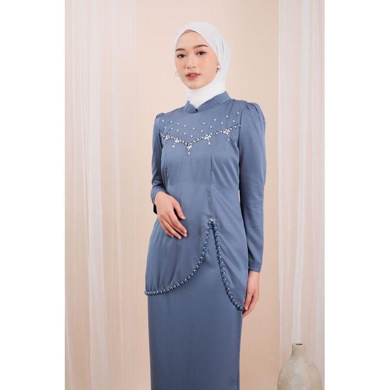 Product Introduction of Felicia Set Baju Kurung Melayu Malaysia Terbaru Wanita Atasan Karet 3