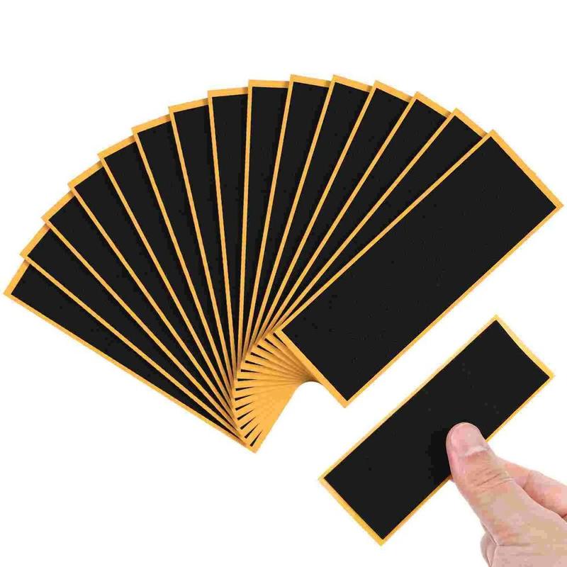 Product Introduction of 1/10Pcs Durable Foam Grip Fingerboard Grip Tapes Black Self-adhesive Fingerboard Deck Stickers 110x38mm Uncut Non-slip Stickers 17